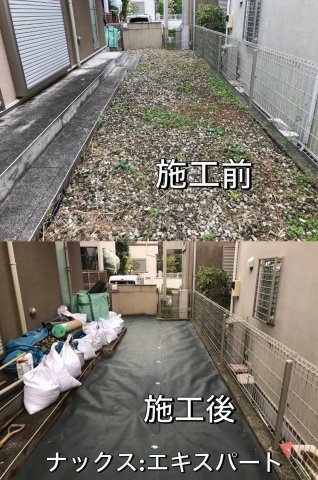リガーデン(防草シート敷設工事)(個人邸) 横浜市